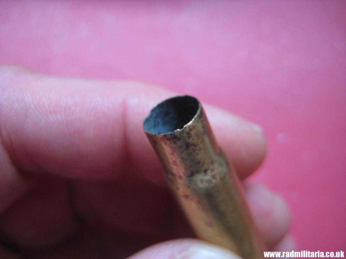 & WW2 original Mauser k98 BRASS EMPTY SHELL marking: DWM 1938 SS-TV. 100% genuine !! rare !!! - Image 9