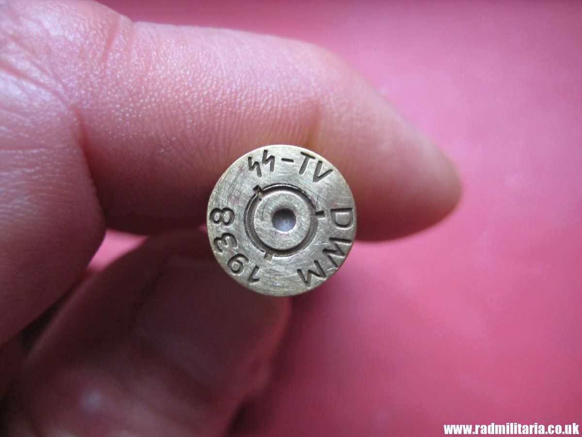 & WW2 original Mauser k98 BRASS EMPTY SHELL marking: DWM 1938 SS-TV. 100% genuine !! rare !!! - Image 2