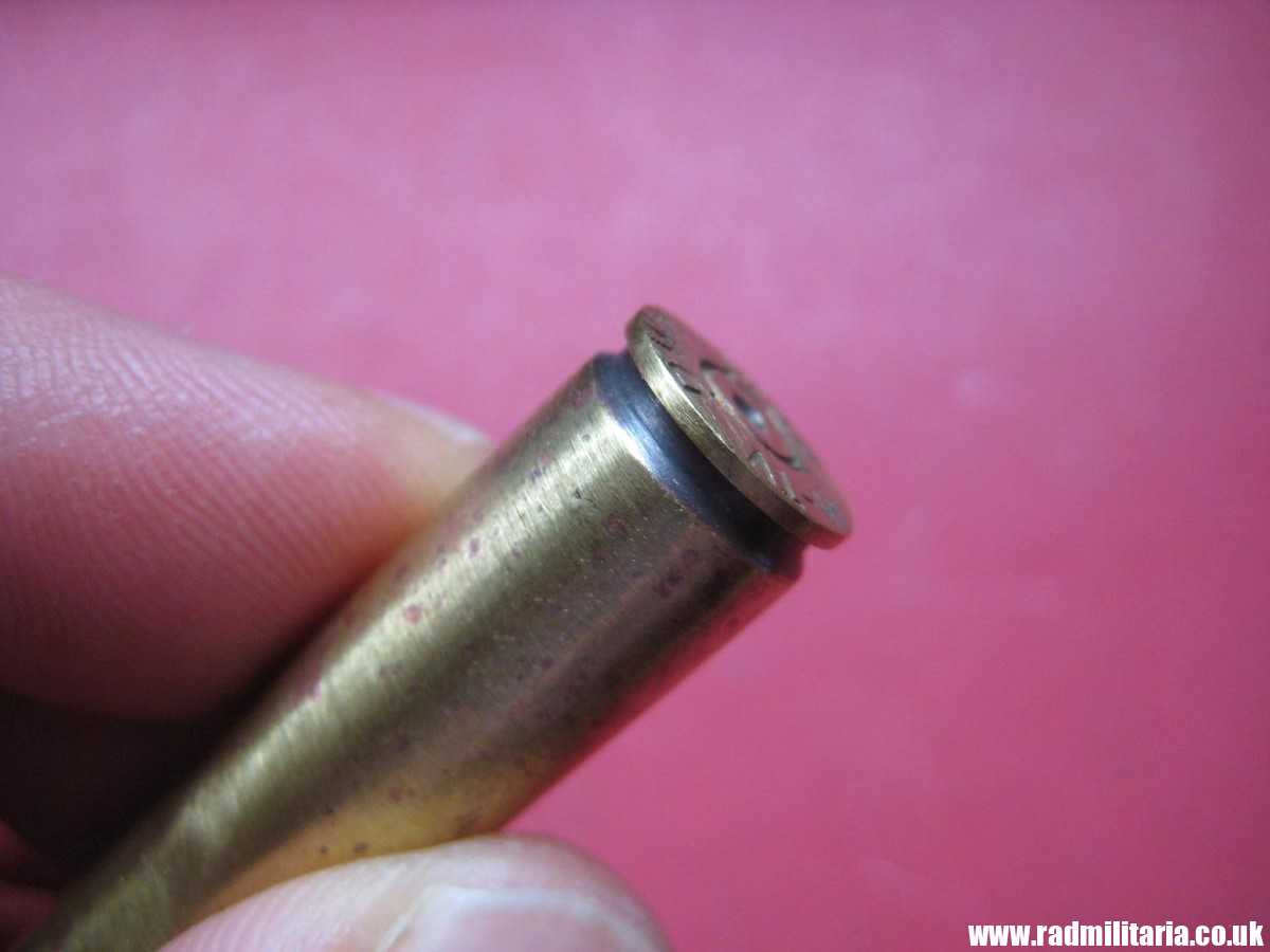 & WW2 original Mauser k98 BRASS EMPTY SHELL marking: DWM 1938 SS-TV. 100% genuine !! rare !!! - Image 11