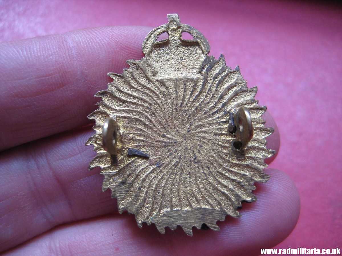 & CAP BADGE: British Indian Army 1st Punjab Regiment bi-metal badge. - Image 6