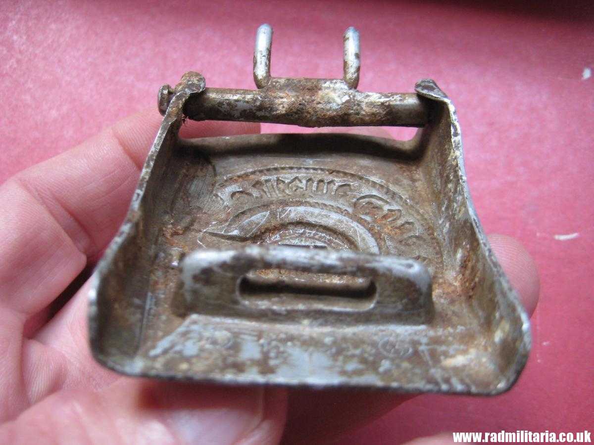 & WW2 Waffen SS aluminum BELT BUCKLE by Assmann: RZM 155/39 SS, metal detecting find, 100% genuine !! - Image 12