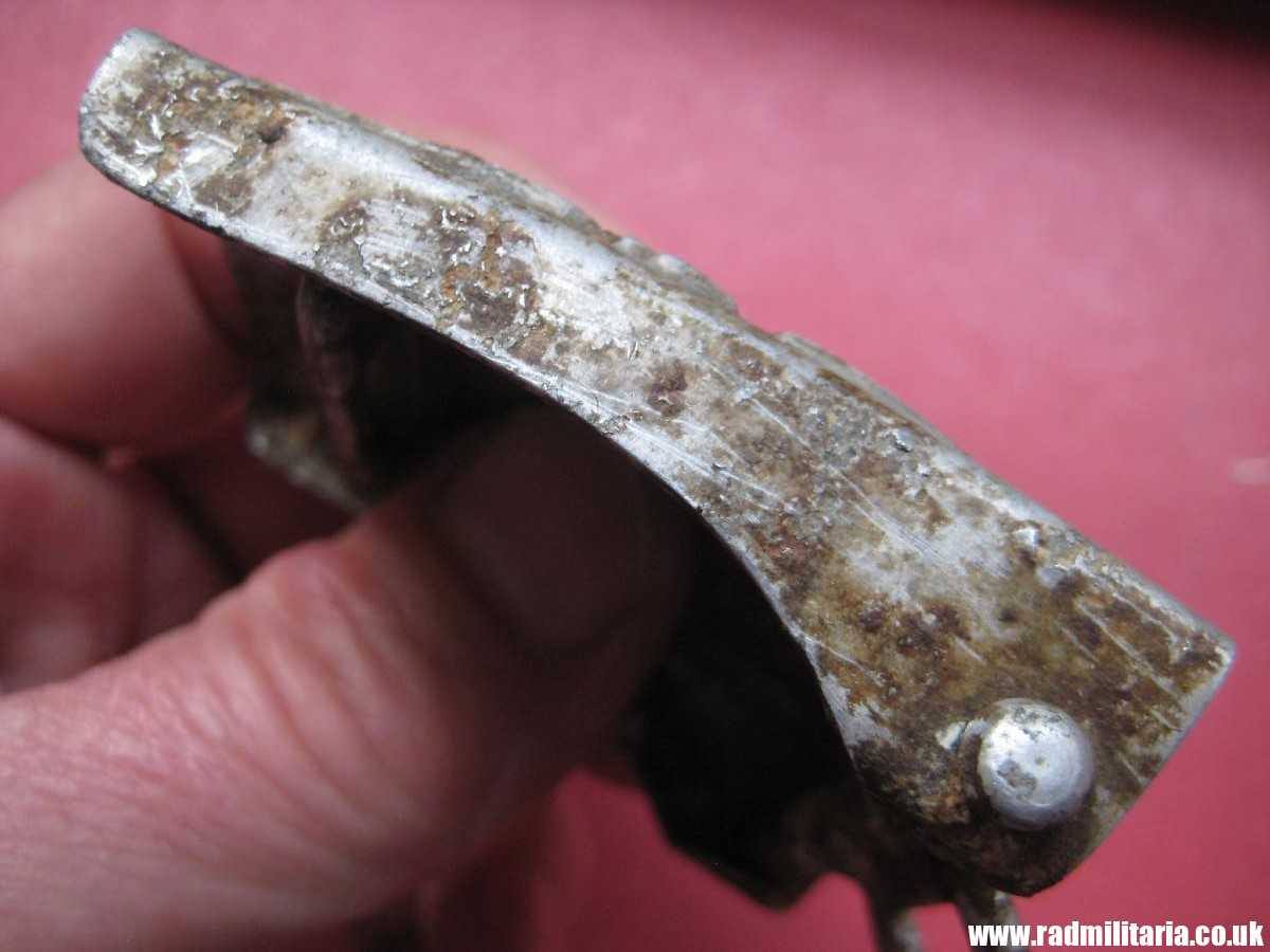 & WW2 Waffen SS aluminum BELT BUCKLE by Assmann: RZM 155/39 SS, metal detecting find, 100% genuine !! - Image 15