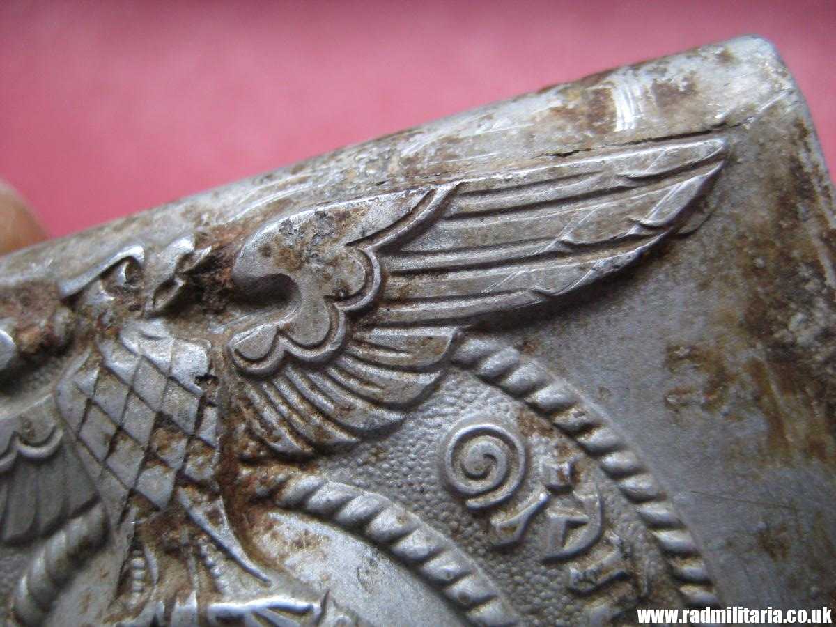 & WW2 Waffen SS aluminum BELT BUCKLE by Assmann: RZM 155/39 SS, metal detecting find, 100% genuine !! - Image 23