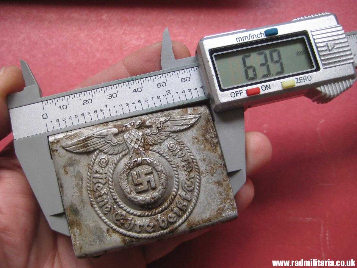 & WW2 Waffen SS aluminum BELT BUCKLE by Assmann: RZM 155/39 SS, metal detecting find, 100% genuine !! - Image 31