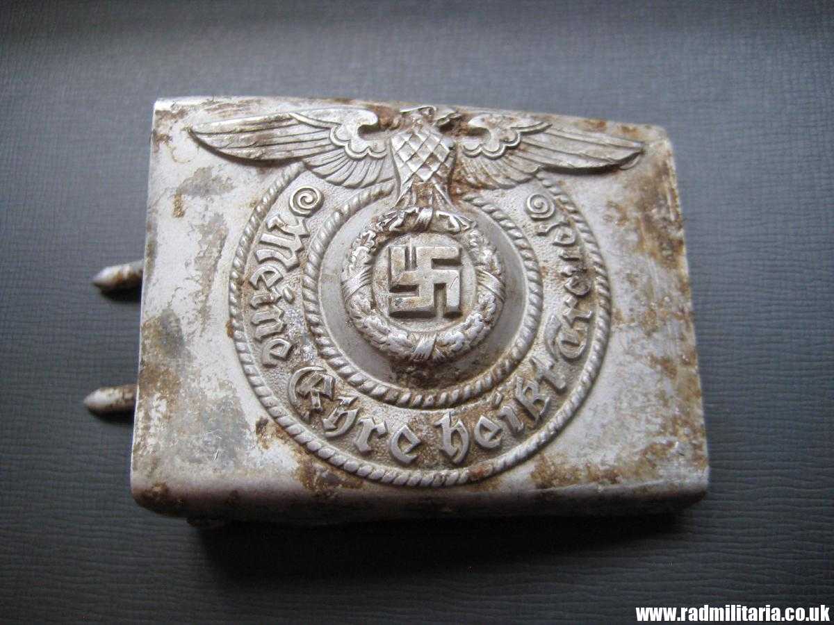 & WW2 Waffen SS aluminum BELT BUCKLE by Assmann: RZM 155/39 SS, metal detecting find, 100% genuine !! - Image 33