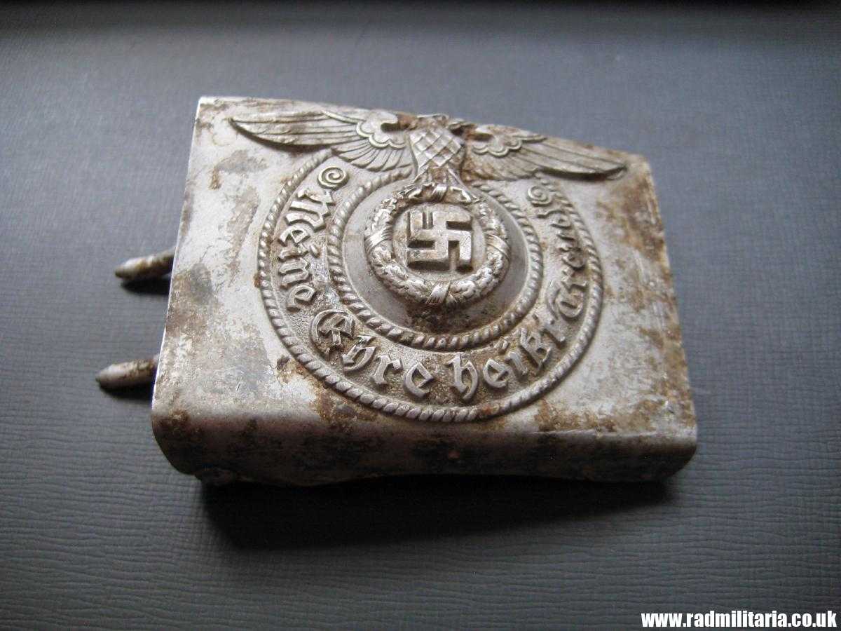 & WW2 Waffen SS aluminum BELT BUCKLE by Assmann: RZM 155/39 SS, metal detecting find, 100% genuine !! - Image 36