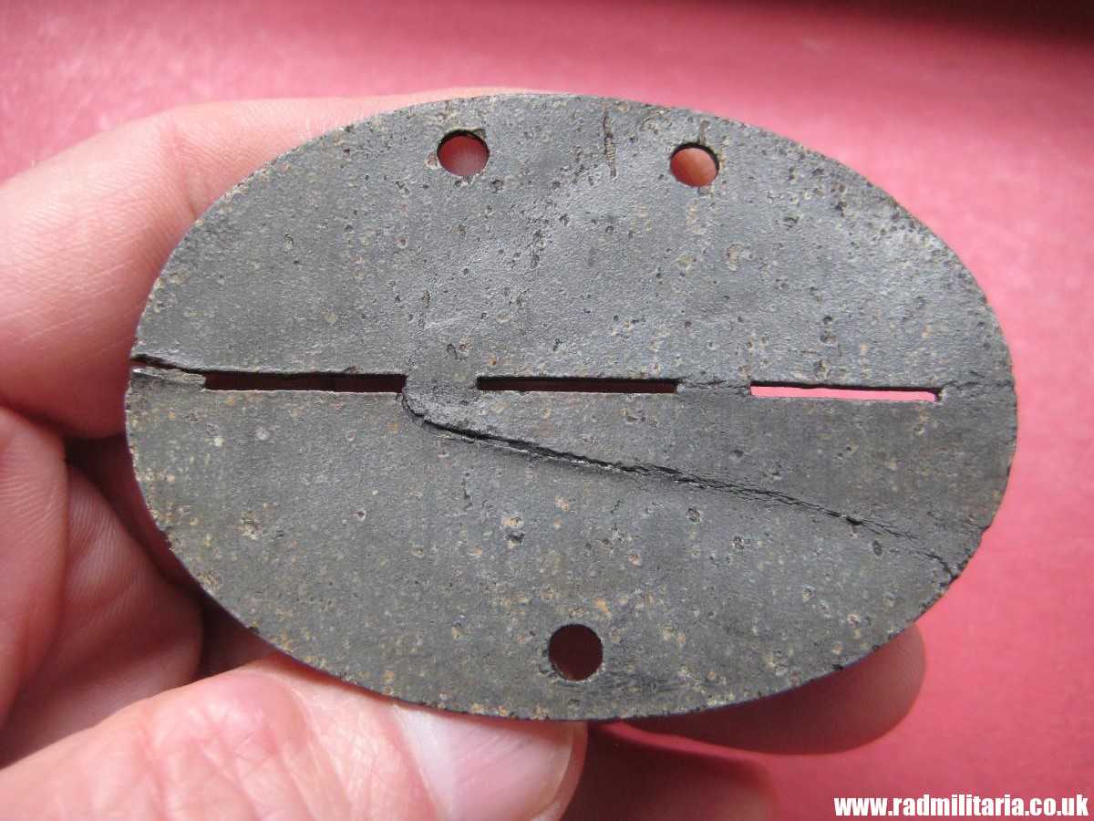 & WW2 original SS DOG TAG - ID Disc: LETTLAND: "Stab/Waffen Gren. Rgt. d. SS 33 Lett. Nr.4" 100% genuine - very RARE ! - Image 7