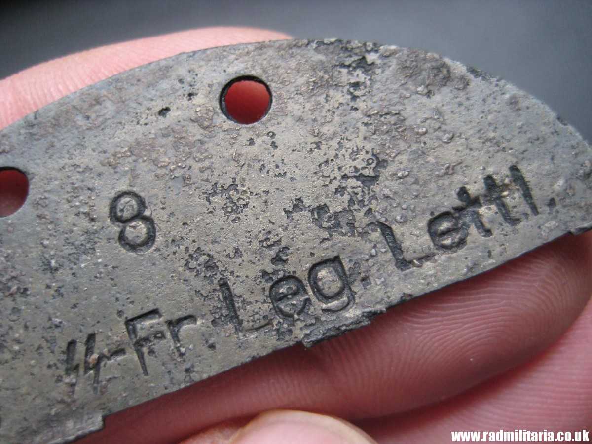 & WW2 original SS DOG TAG ID Disc: "LETTLAND" Div: 8 8./II. SS-Fr. Leg. Lettl. - genuine - Image 7
