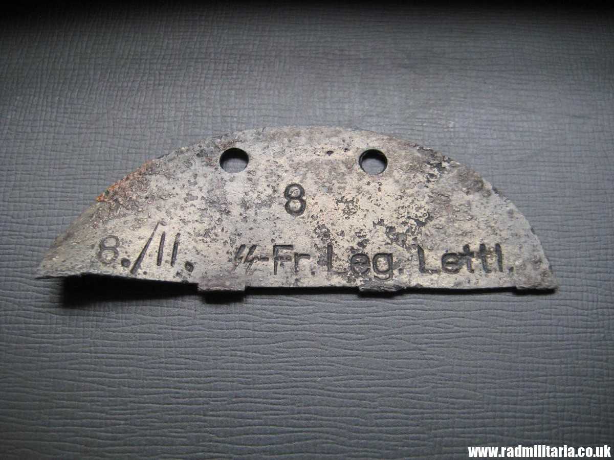 & WW2 original SS DOG TAG ID Disc: "LETTLAND" Div: 8 8./II. SS-Fr. Leg. Lettl. - genuine - Image 10
