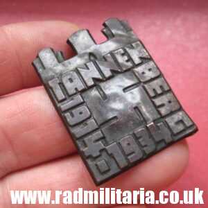 & WW2 German Commemorative TINNIE BADGE - TANNENBERG 1914-1934, metal detecting find.