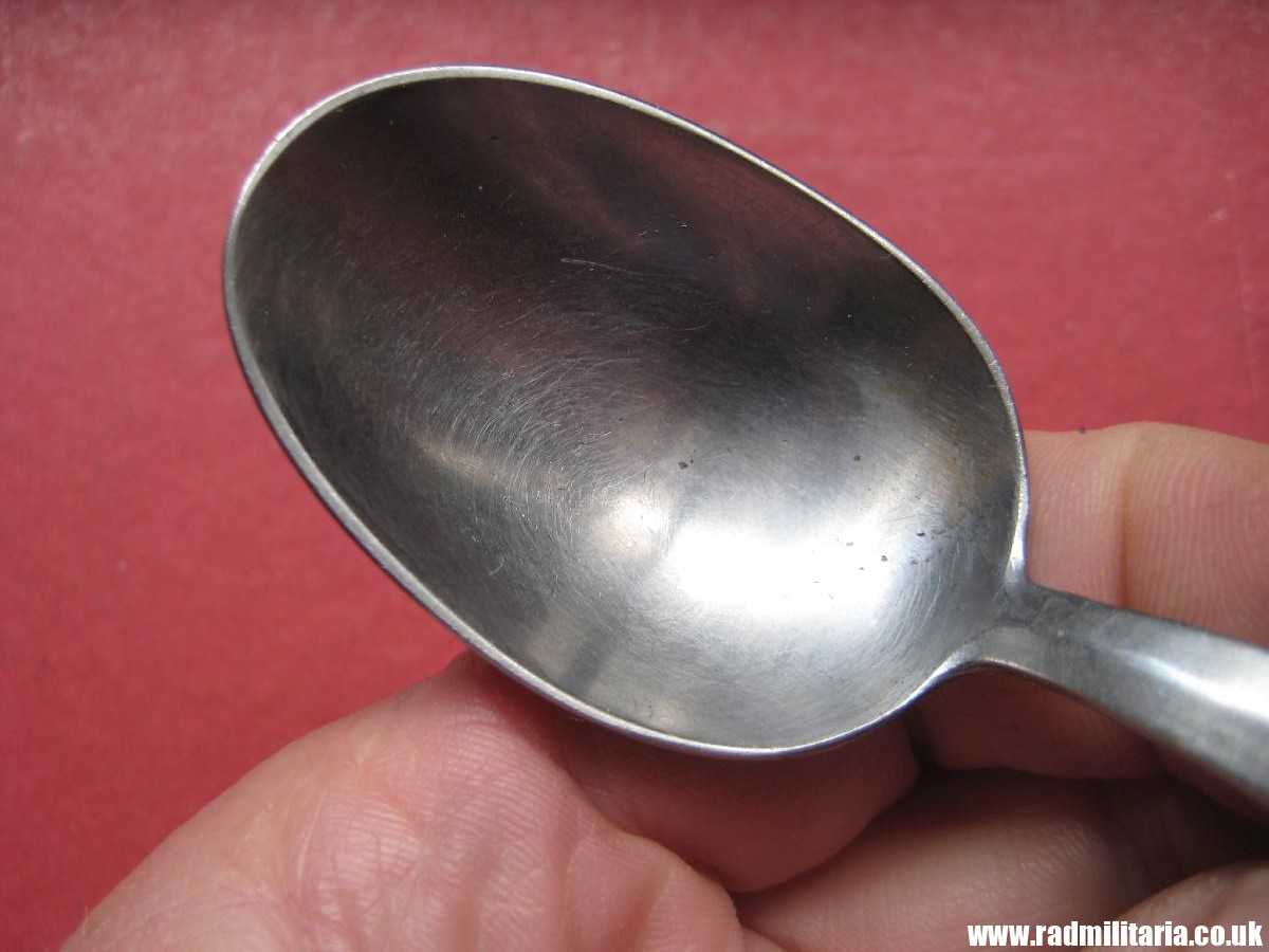 & WW2 German TEA SPOON with swastika, maker: HMZ Rostfrei - LEITZ M.D.A Sch.d.A. good condition, rare !!! - Image 9