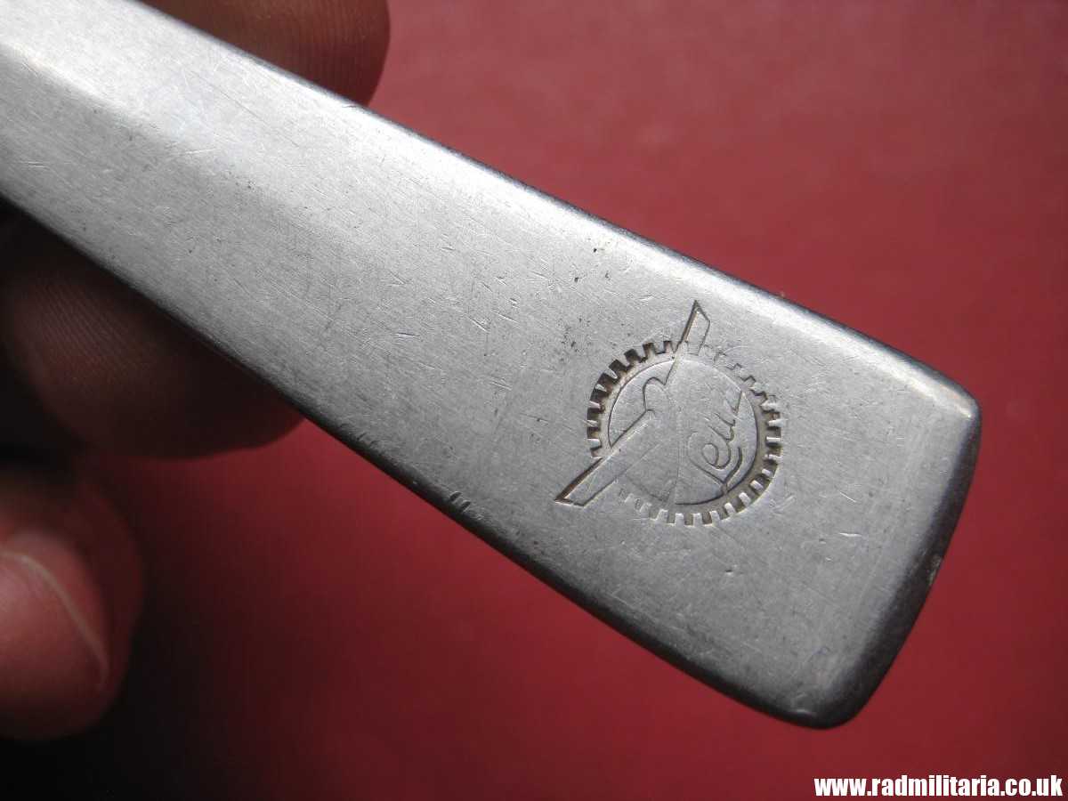 & WW2 German TEA SPOON with swastika, maker: HMZ Rostfrei - LEITZ M.D.A Sch.d.A. good condition, rare !!! - Image 10