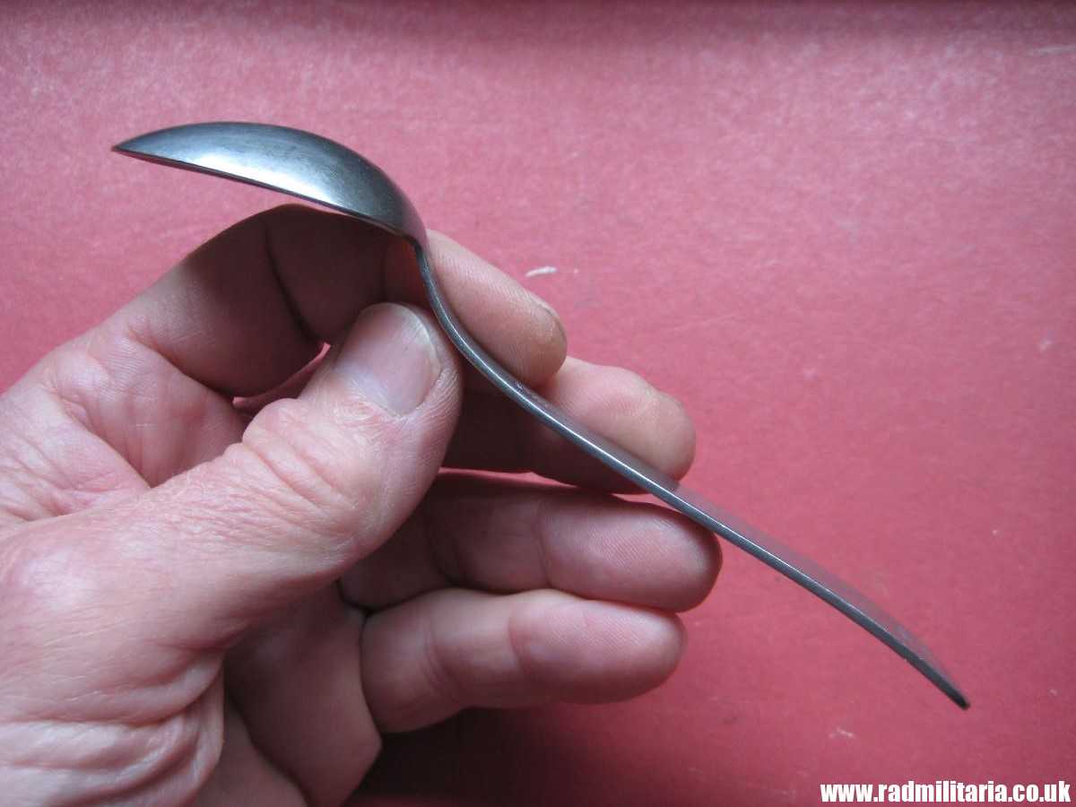 & WW2 German TEA SPOON with swastika, maker: HMZ Rostfrei - LEITZ M.D.A Sch.d.A. good condition, rare !!! - Image 8