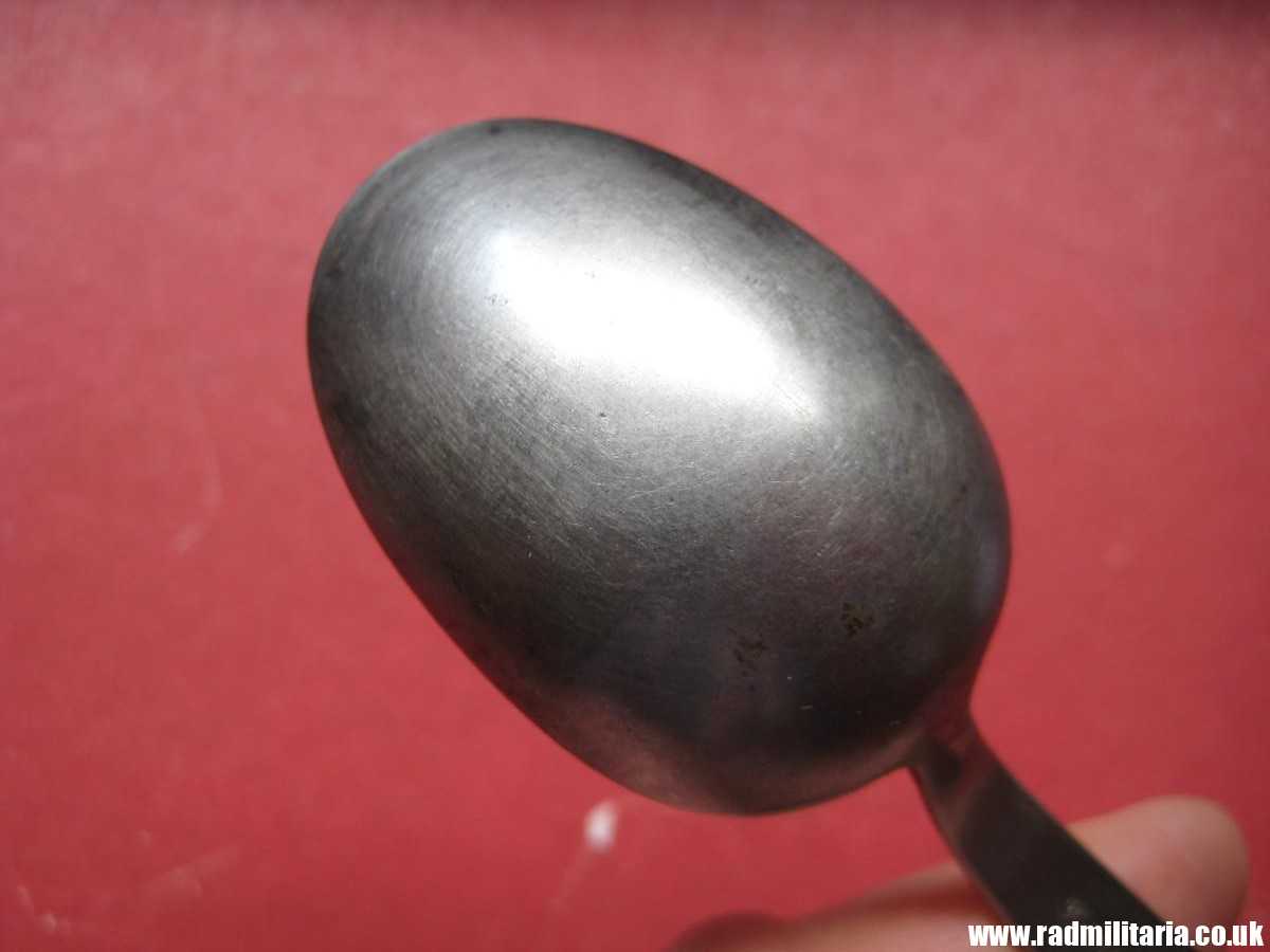 & WW2 German TEA SPOON with swastika, maker: HMZ Rostfrei - LEITZ M.D.A Sch.d.A. good condition, rare !!! - Image 11