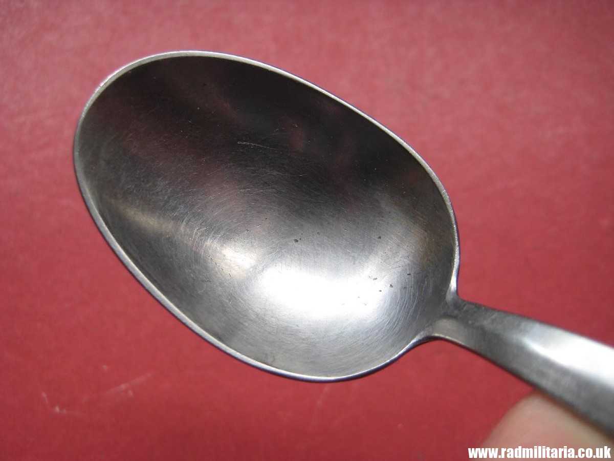 & WW2 German TEA SPOON with swastika, maker: HMZ Rostfrei - LEITZ M.D.A Sch.d.A. good condition, rare !!! - Image 12