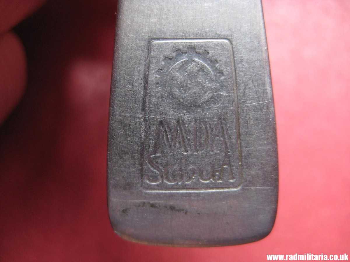 & WW2 German TEA SPOON with swastika, maker: HMZ Rostfrei - LEITZ M.D.A Sch.d.A. good condition, rare !!! - Image 2