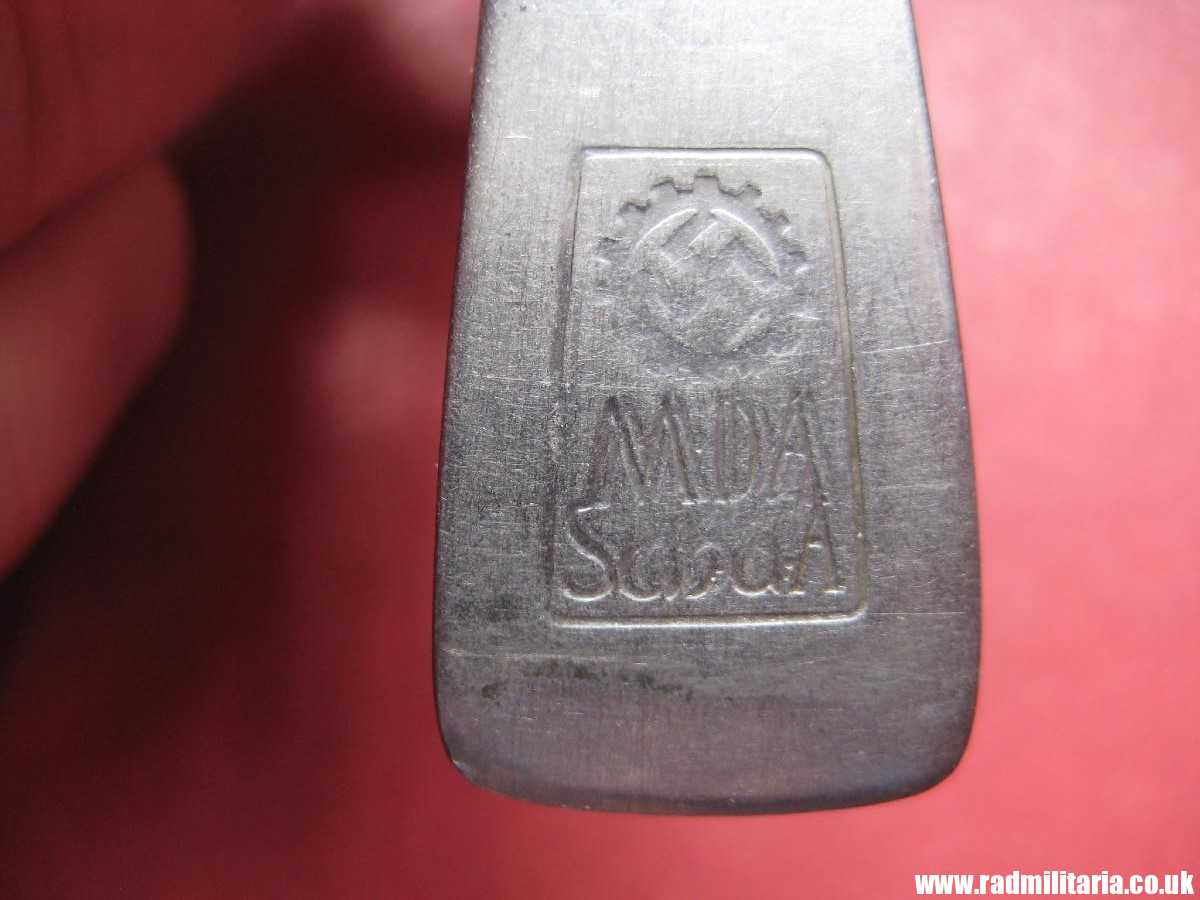 & WW2 German TEA SPOON with swastika, maker: HMZ Rostfrei - LEITZ M.D.A Sch.d.A. good condition, rare !!! - Image 18