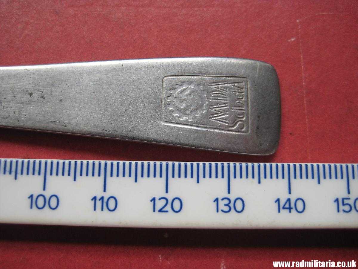 & WW2 German TEA SPOON with swastika, maker: HMZ Rostfrei - LEITZ M.D.A Sch.d.A. good condition, rare !!! - Image 22