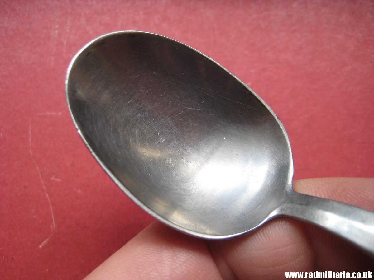 & WW2 German TEA SPOON with swastika, maker: HMZ Rostfrei - LEITZ M.D.A Sch.d.A. good condition, rare !!! - Image 7