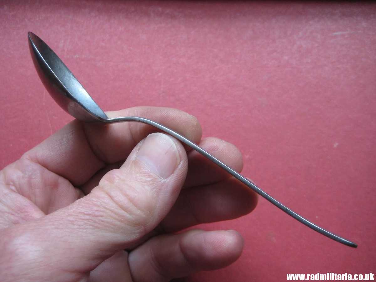 & WW2 German TEA SPOON with swastika, maker: HMZ Rostfrei - LEITZ M.D.A Sch.d.A. good condition, rare !!! - Image 3