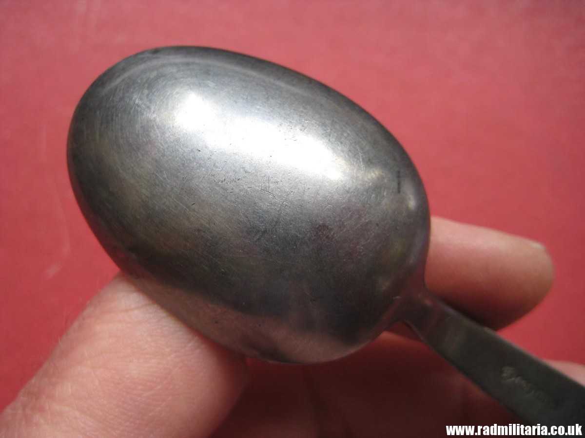 & WW2 German TEA SPOON with swastika, maker: HMZ Rostfrei - LEITZ M.D.A Sch.d.A. good condition, rare !!! - Image 9