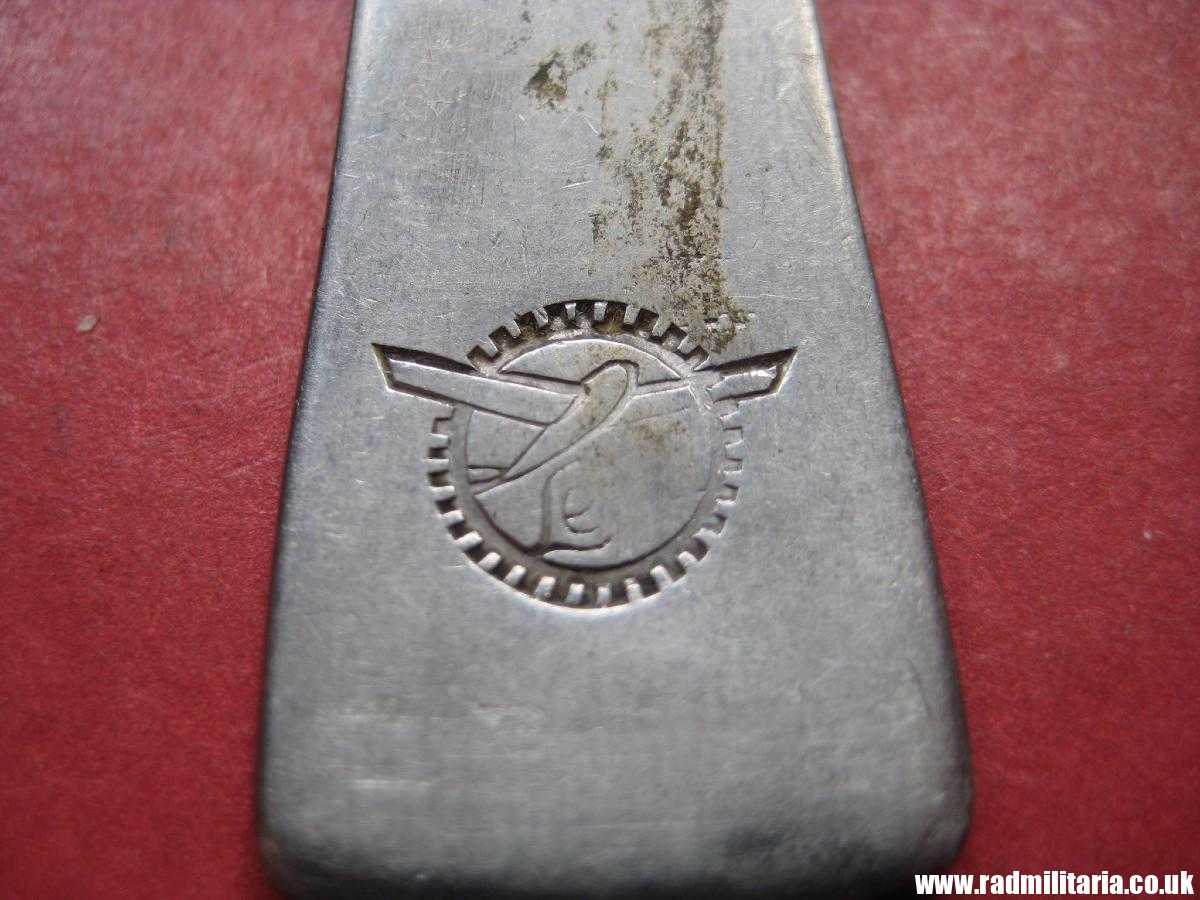 & WW2 German TEA SPOON with swastika, maker: HMZ Rostfrei - LEITZ M.D.A Sch.d.A. good condition, rare !!! - Image 13