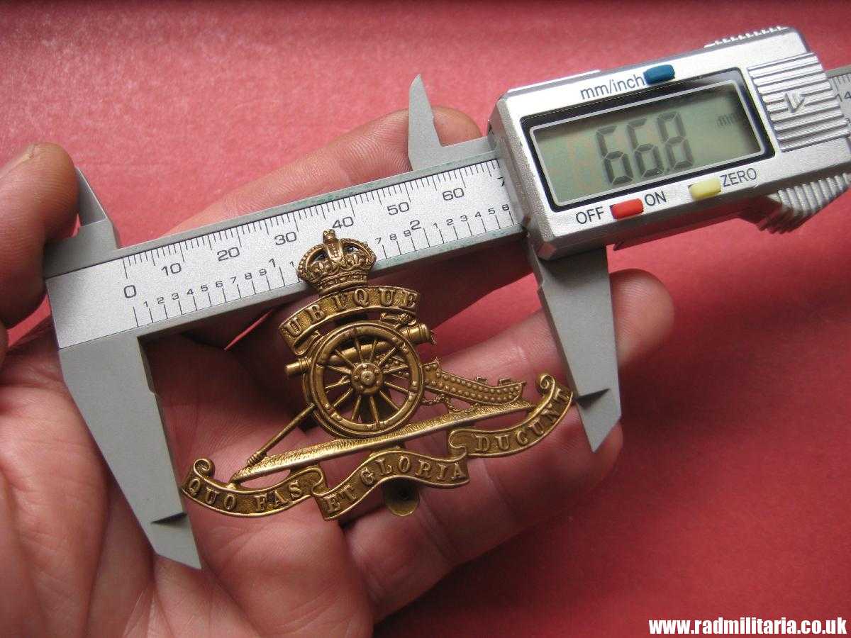 & WW1/WW2 original British CAP BADGE: Royal Artillery - Image 13