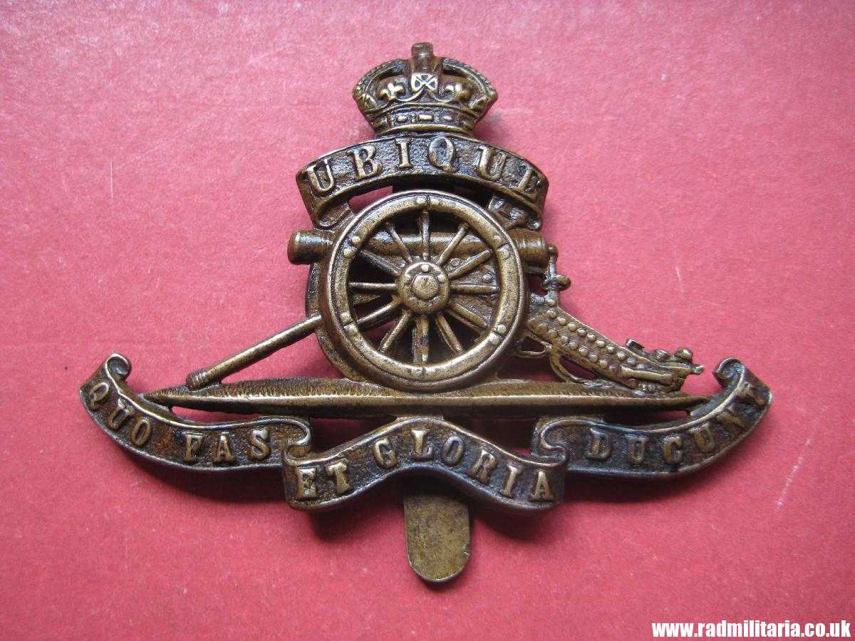 & WW1/WW2 original British CAP BADGE: Royal Artillery - Image 10