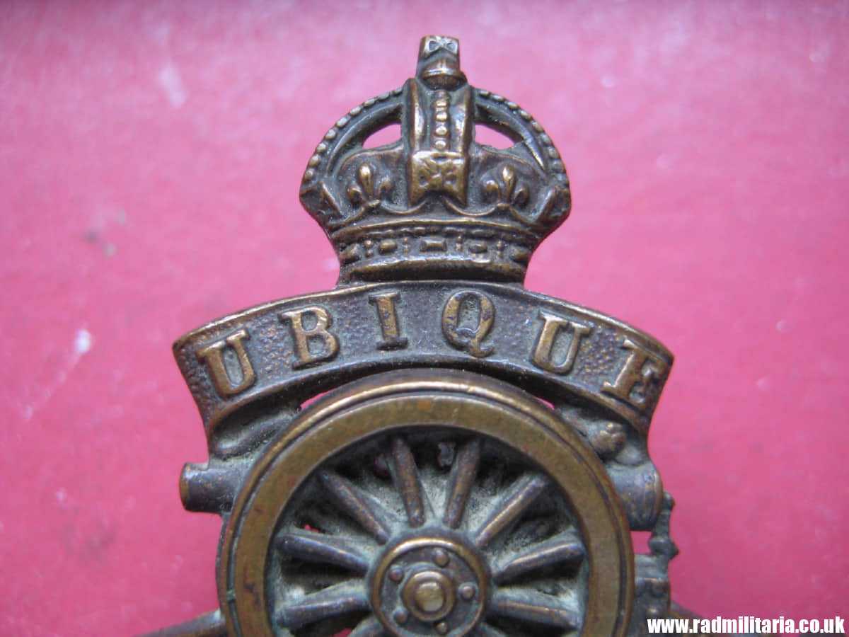 & WW1 original British officers CAP BADGE: Royal Artillery bronze Cap Badge. - Image 18