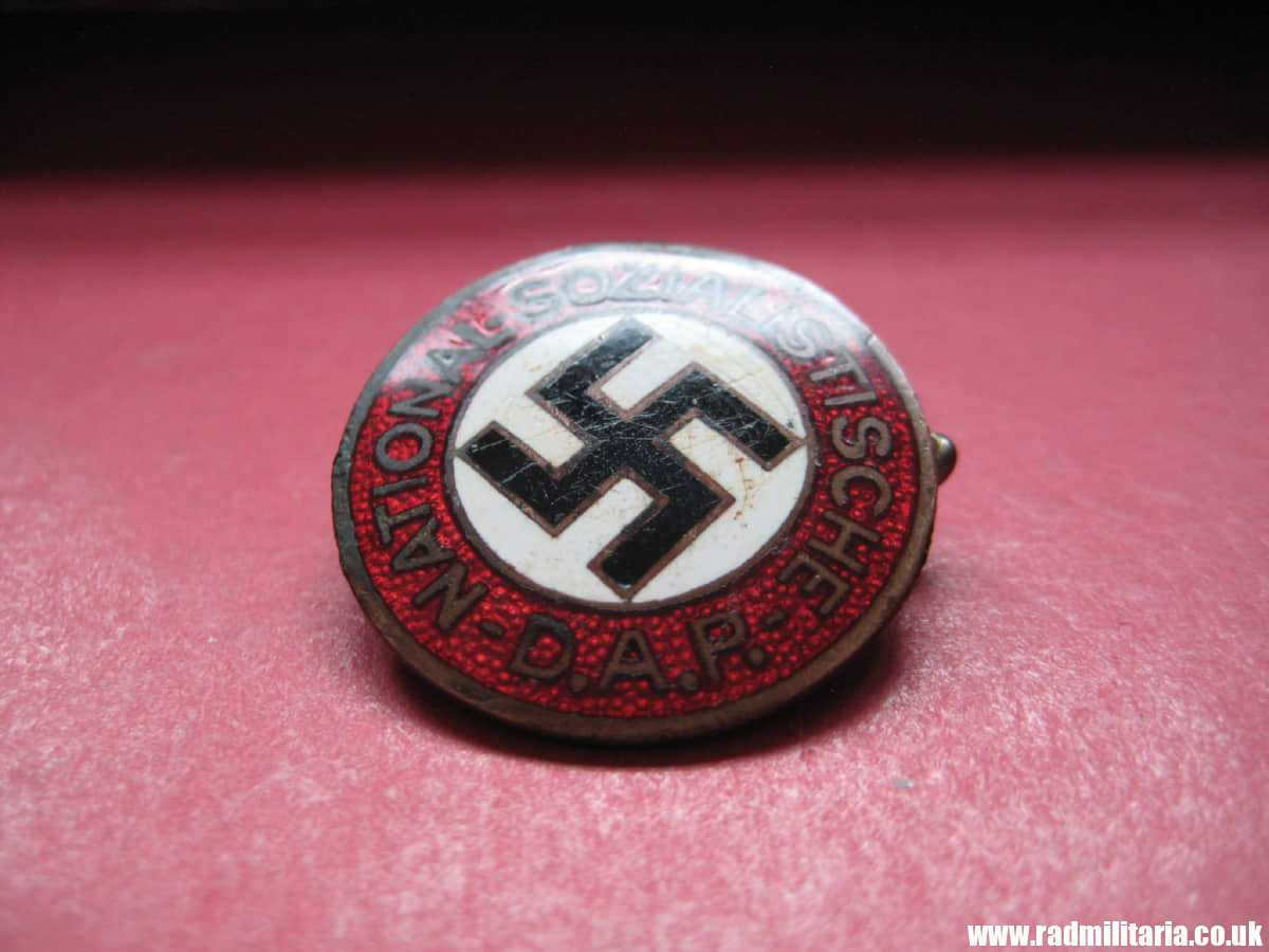 & WW2 original German NSDAP enamel membership BADGE marked: RZM 31 GES. GESCH. good condition. - Image 20