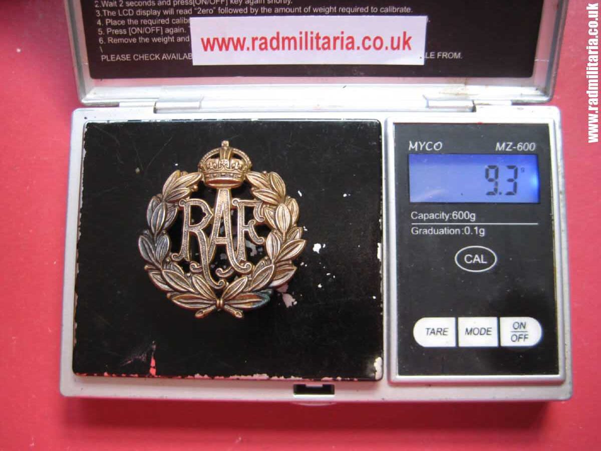 & WW2 Royal Air Force CAP BADGE RAF original badge in very good condition, genuine !! - Image 7