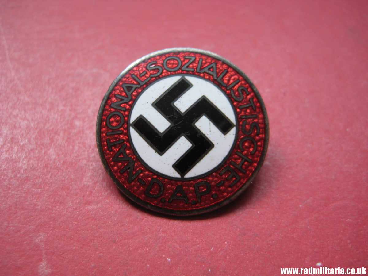 & WW2 genuine German NSDAP membership BADGE marked: RZM M1/101 - mint condition. - Image 14