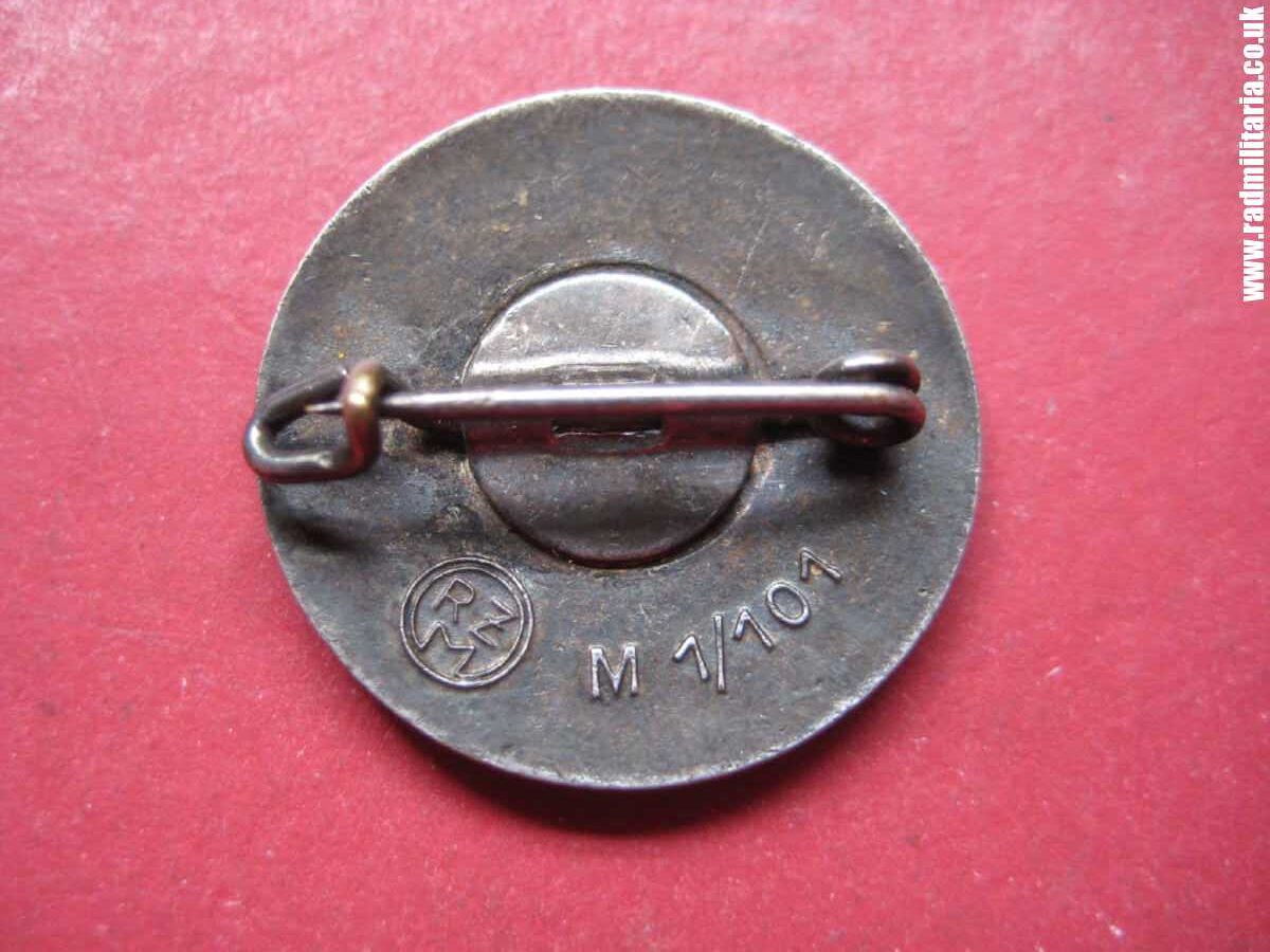 & WW2 genuine German NSDAP membership BADGE marked: RZM M1/101 - mint condition. - Image 13