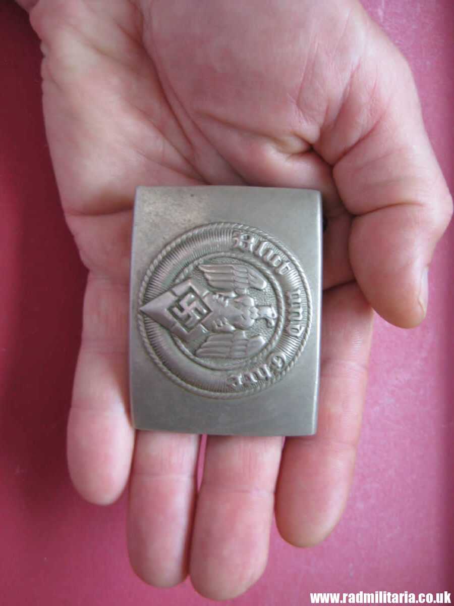 & WW2 original early HITLER YOUTH - HJ BELT BUCKLE made of white metal no maker marks. - Image 15