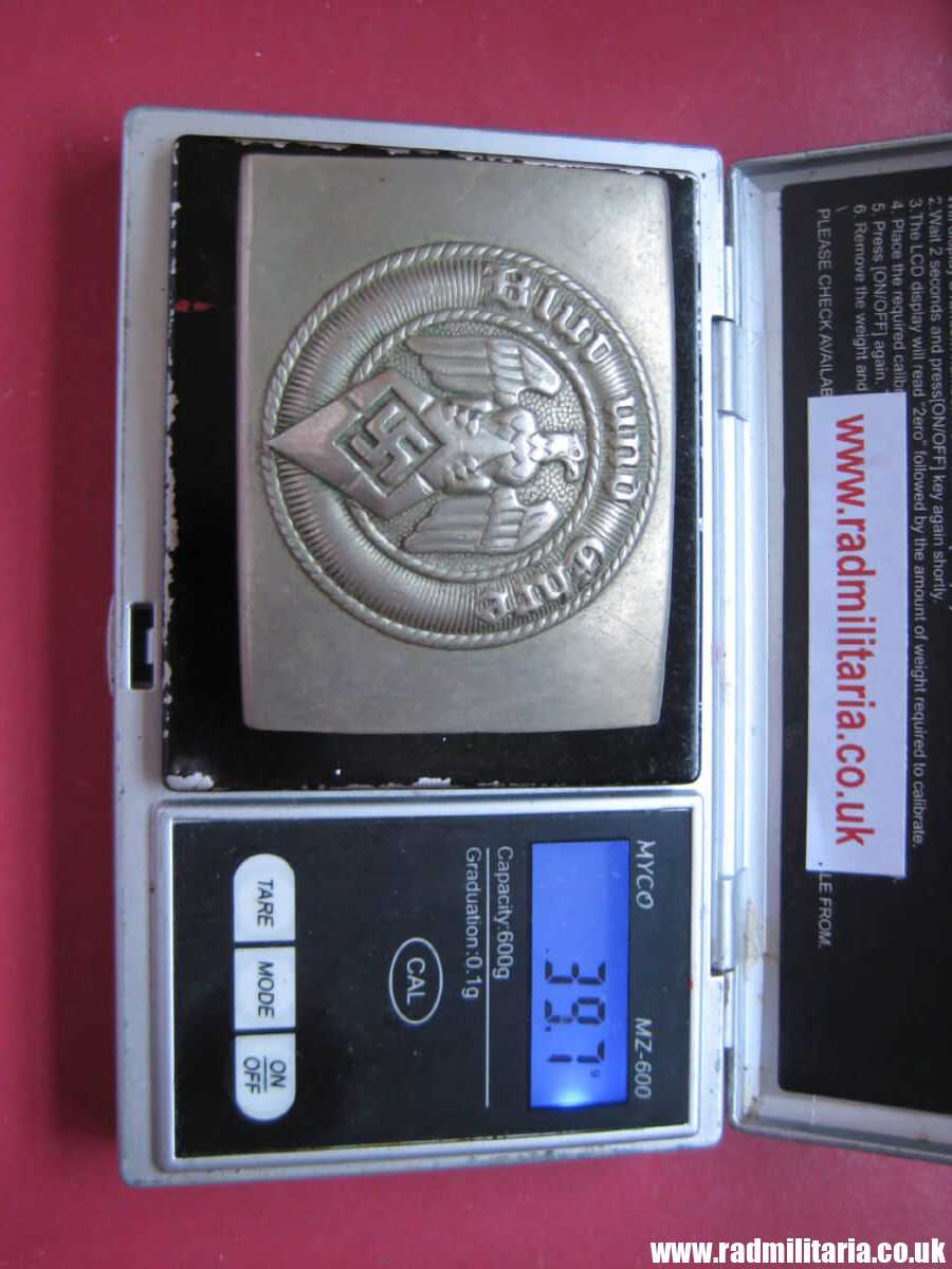 & WW2 original early HITLER YOUTH - HJ BELT BUCKLE made of white metal no maker marks. - Image 16