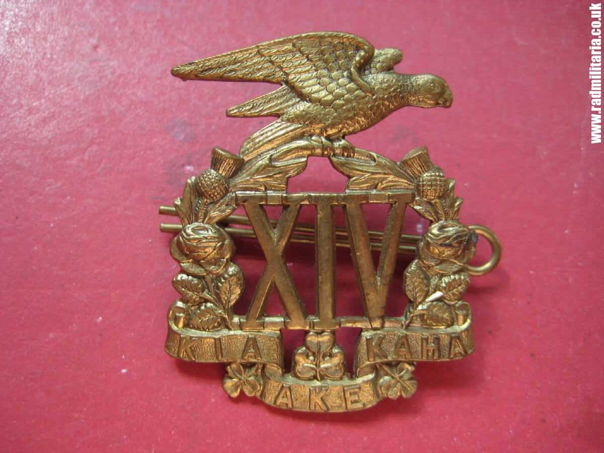 & WW1 New Zealand - 14th (South Otago Rifles Regiment) CAP BADGE maker: Gaunt London - genuine. - Image 3