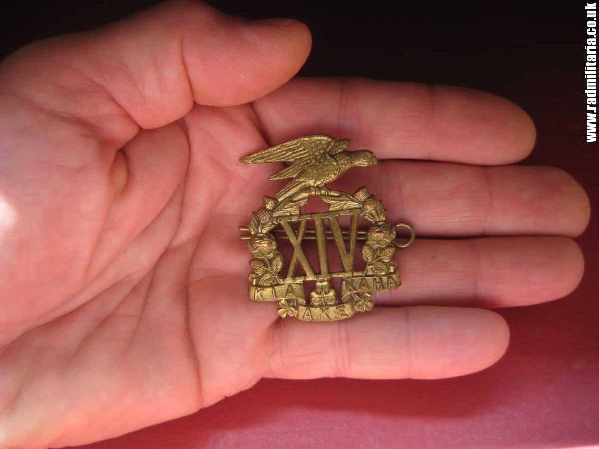 & WW1 New Zealand - 14th (South Otago Rifles Regiment) CAP BADGE maker: Gaunt London - genuine. - Image 5