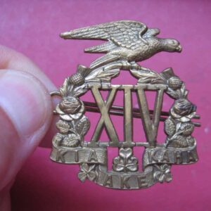 & WW1 New Zealand - 14th (South Otago Rifles Regiment) CAP BADGE maker: Gaunt London - genuine.