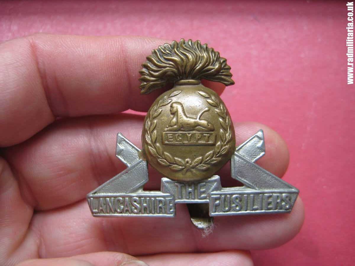 & WW2 British Army bi-metal CAP BADGE - Lancashire Fusiliers Regiment. - Image 18