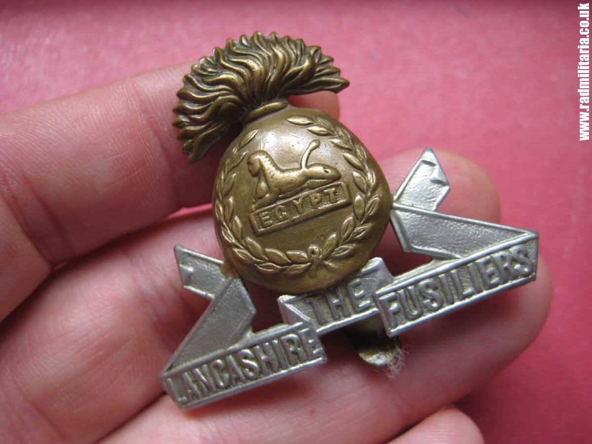 & WW2 British Army bi-metal CAP BADGE - Lancashire Fusiliers Regiment. - Image 17