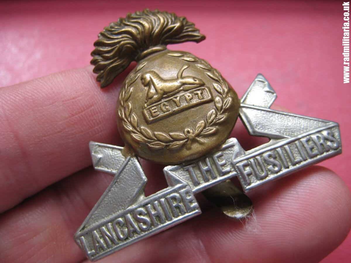 & WW2 British Army bi-metal CAP BADGE - Lancashire Fusiliers Regiment. - Image 13