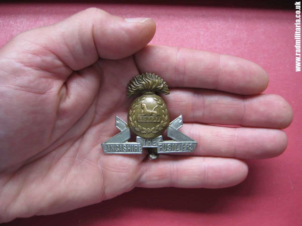 & WW2 British Army bi-metal CAP BADGE - Lancashire Fusiliers Regiment. - Image 7