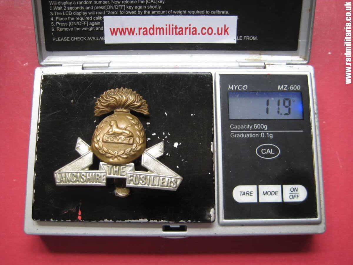 & WW2 British Army bi-metal CAP BADGE - Lancashire Fusiliers Regiment. - Image 4