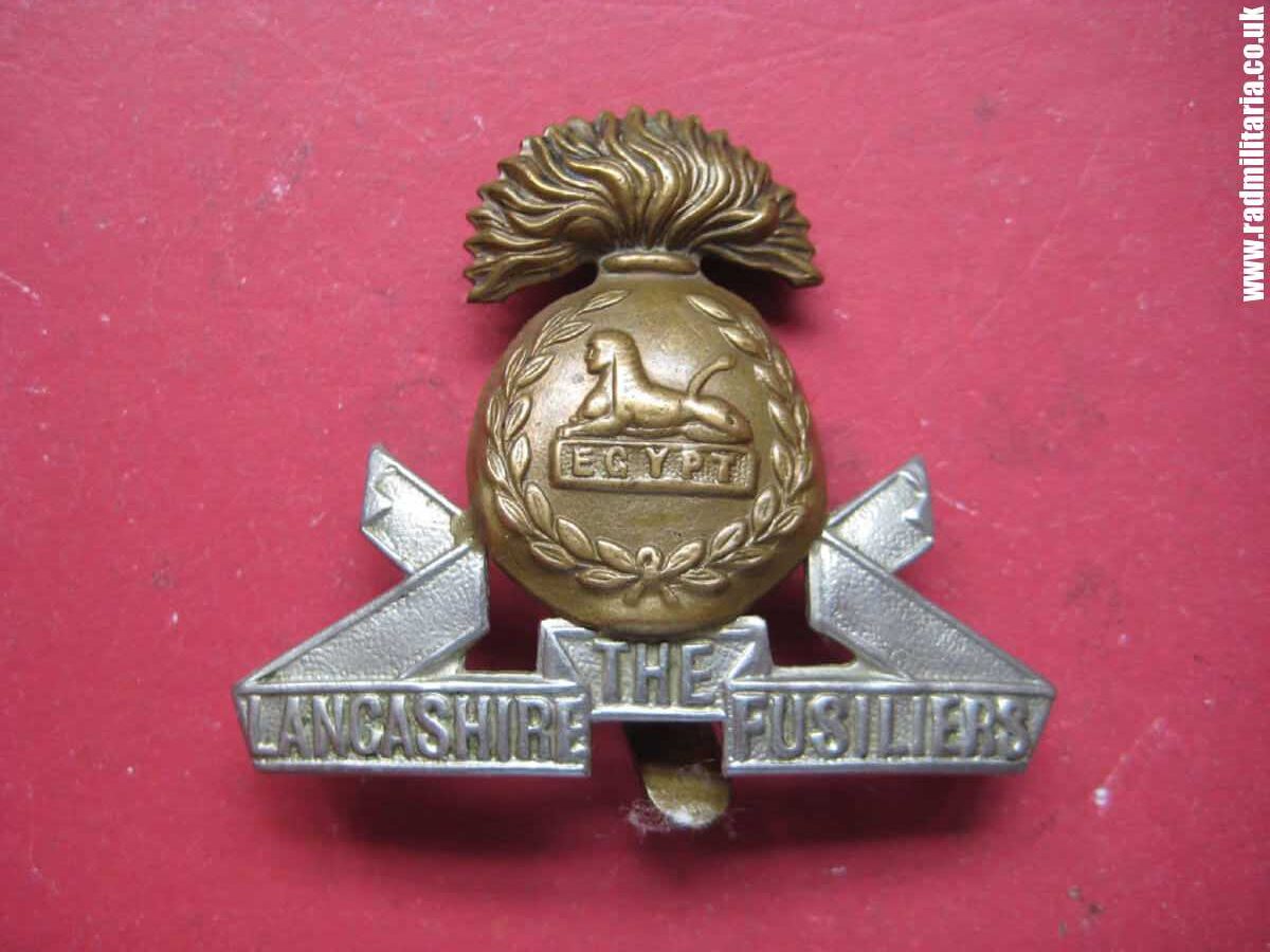 & WW2 British Army bi-metal CAP BADGE - Lancashire Fusiliers Regiment. - Image 2
