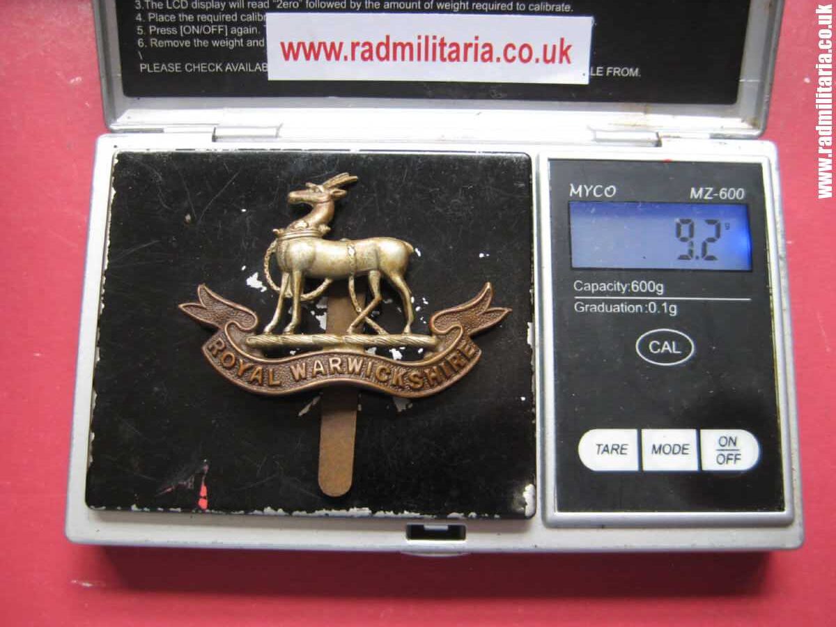 & WW1 British CAP BADGE: Royal Warwickshire Regiment. - Image 7
