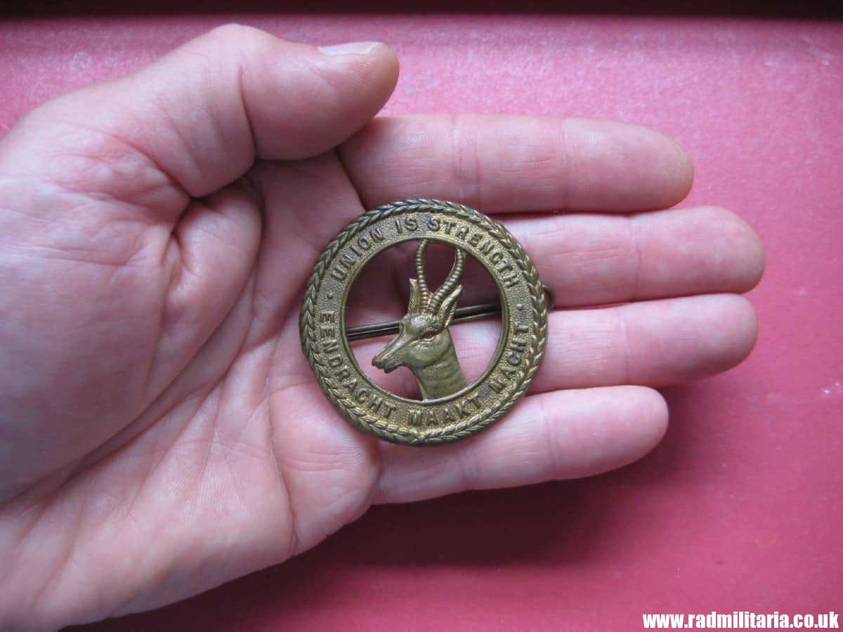& WW1/WW2 original CAP BADGE large size - Infantry Forces Division SOUTH AFRICA. - Image 5