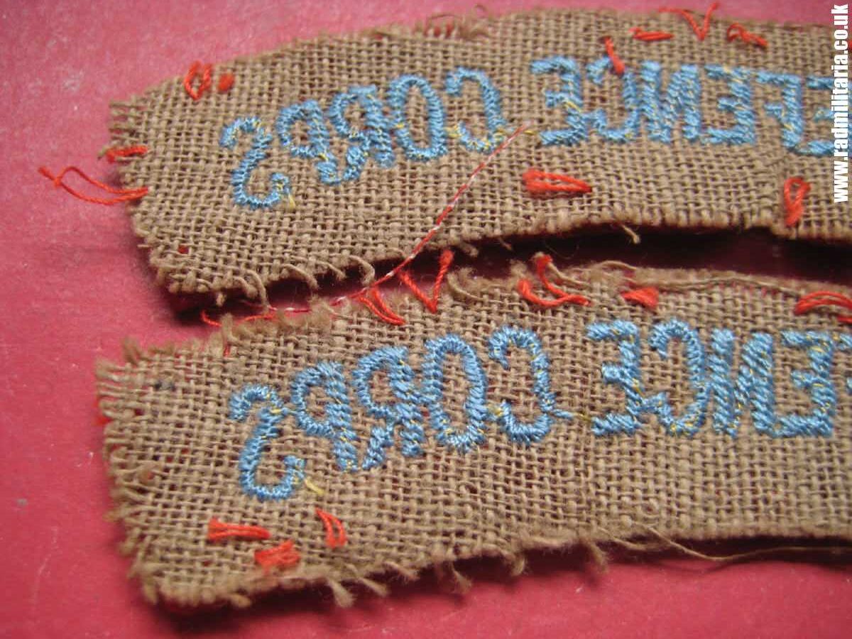 & Mobile Defence Corps PATCHES - SET of 2 circa 1955-59 genuine. - Image 6