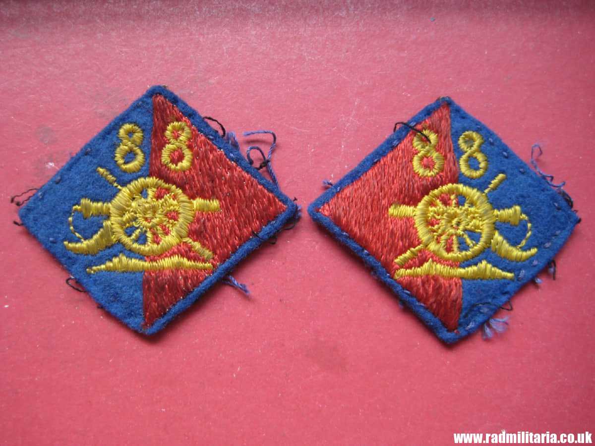 & original British 88th Army Group Royal Artillery (AGRA) embroidered FORMATION SIGN - PATCH. - Image 16