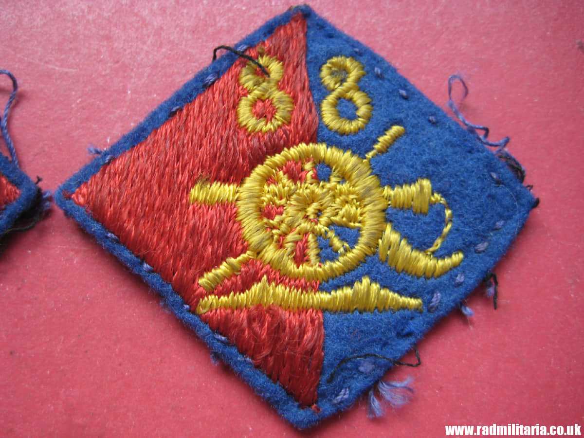 & original British 88th Army Group Royal Artillery (AGRA) embroidered FORMATION SIGN - PATCH. - Image 14
