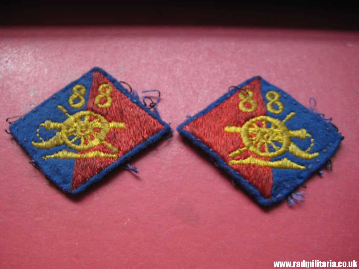 & original British 88th Army Group Royal Artillery (AGRA) embroidered FORMATION SIGN - PATCH. - Image 2